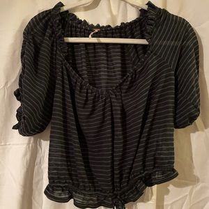 Free People Striped Top 🖤